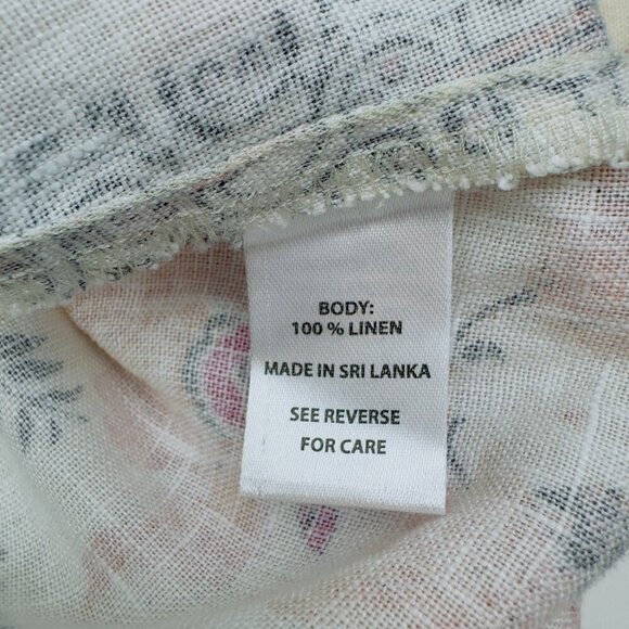 Spartina 449 100% Linen Floral/Paisley/Boho Button Down Blouse Women's SZ Small - Picture 4 of 5